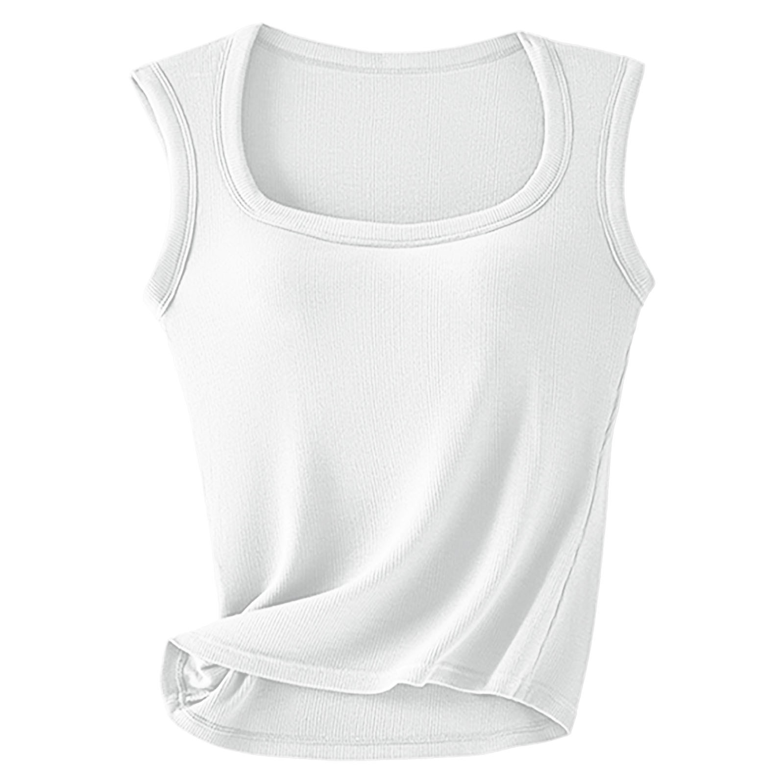 thumbnail image 4 of Camiseta sin mangas con sujetador incorporado: tirantes finos ajustables, tejido transpirable, prenda básica con sujeción ligera para uso diario/casual., 4 of 4